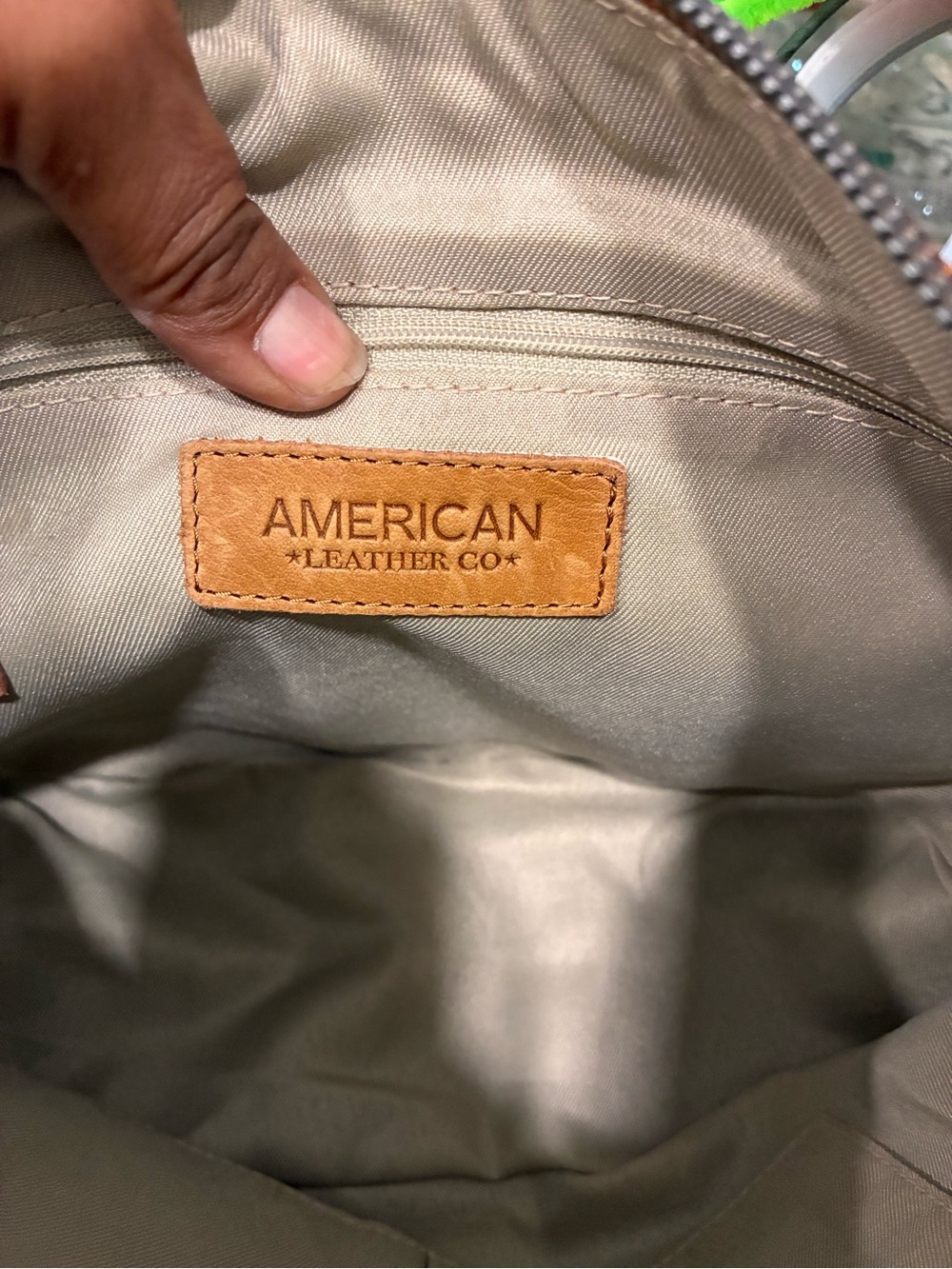 American Leather Co. Women’s Crossbody Bag - Tan Leather Accent